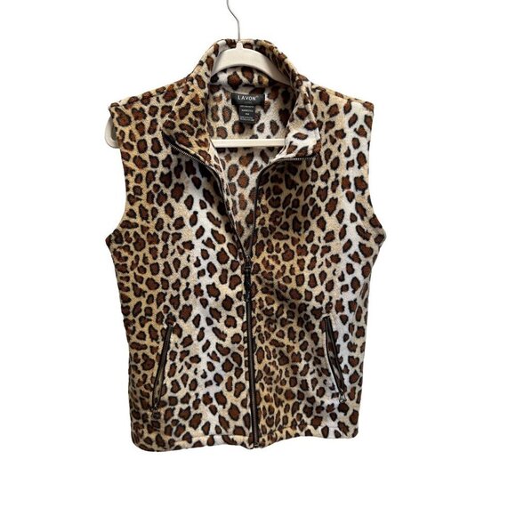 Lavon Jackets & Blazers - Lavon Petite Animal Print Vest  Medium